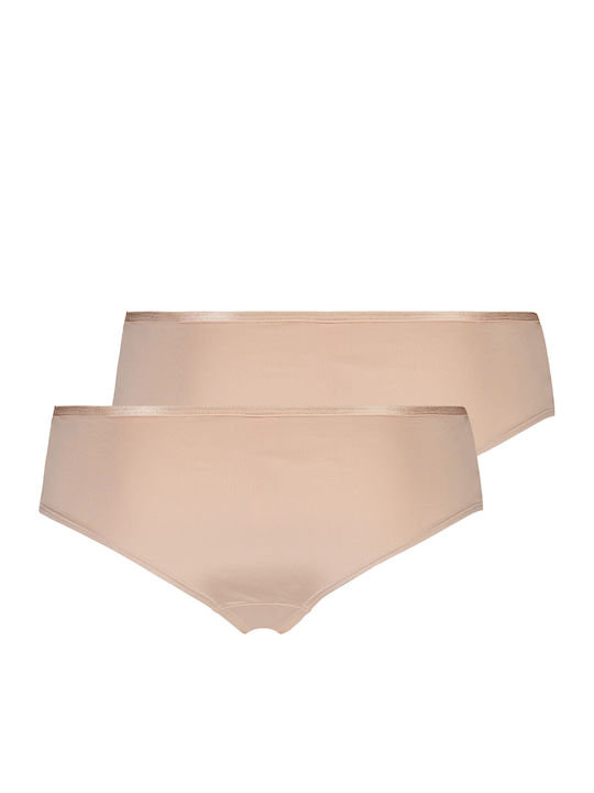 Angie Γυναικεία Brazil 2Pack με Δαντέλα Μπεζ