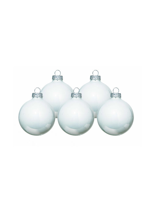 Arpimex Srl Christmas Glass Ball Ornament White