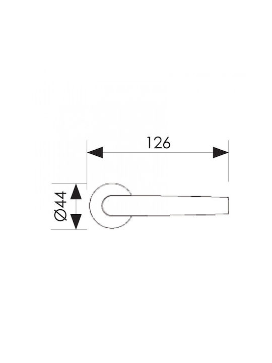 Zogometal Lever WC with Rosette 302 Pair with Rosette Gold