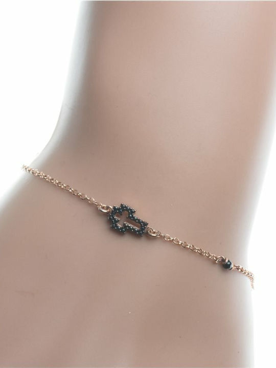 Paraxenies Bracelet Chain with Cross design made of Silver with Zircon