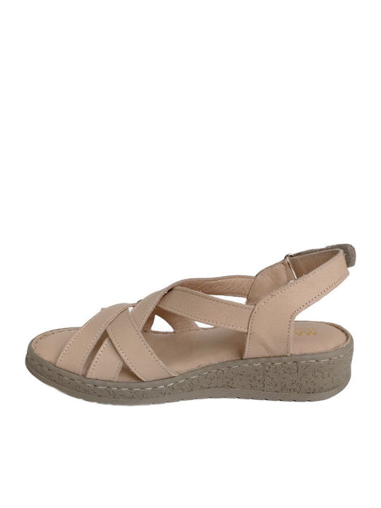 Anatomic Women's Leather Platform Shoes Beige