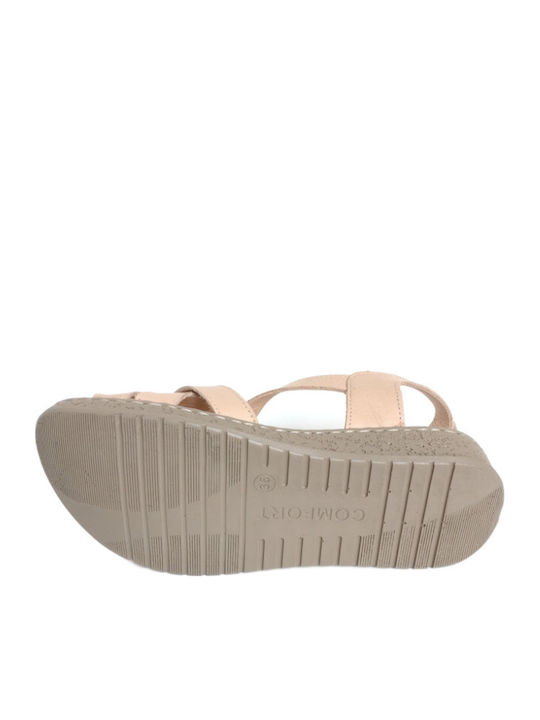 Anatomic Women's Leather Platform Shoes Beige