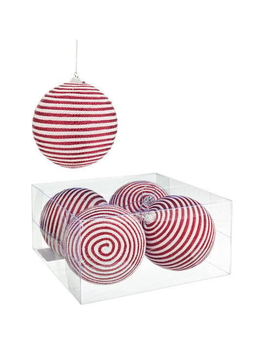 Bizzotto Christmas Plastic Ball Ornament Red 10cm