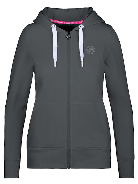 Women's Sweatshirt Jacket Hooded Gray