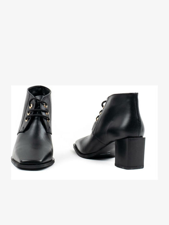 Leather Women's Ankle Boots Black
