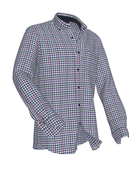 Fynch Hatton Men's Shirt Long Sleeve Cotton Checked Multicolour