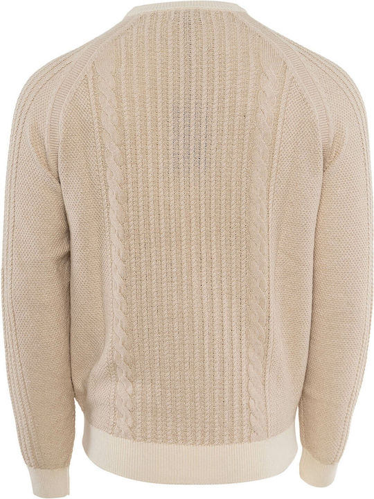 Fynch Hatton Herren Langarm-Pullover Beige