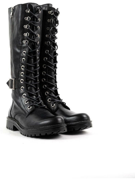 Chacal Leder Damenstiefel Schwarz