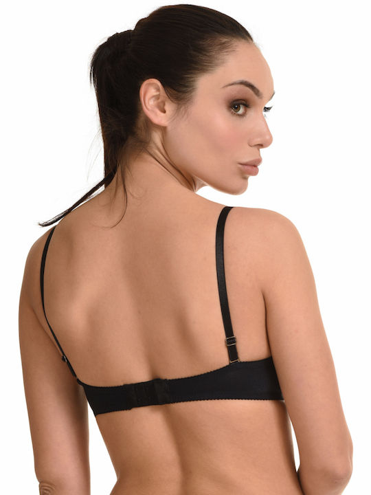 Miss Rosy Push Up Bra Black