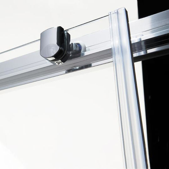 Devon Cabinet Duș cu Glisare Ușă 120x80x195cm Sticlă curată Chrome