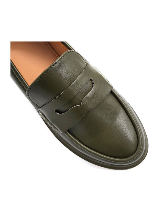 Women's Moccasins in Green Color