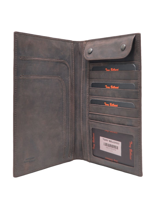 Large Leather Women's Wallet Classic Brown