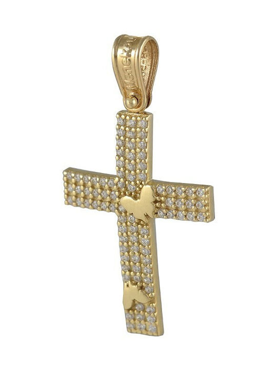 Femeiesc Aur Cruce 14K