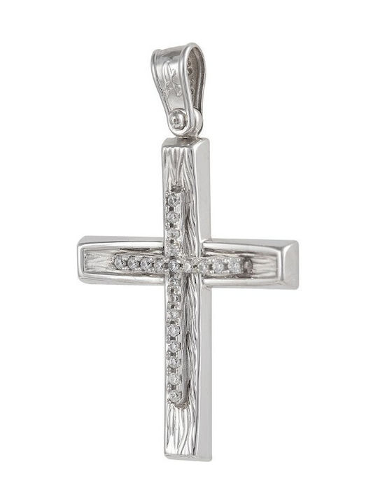 White Gold Cross 14K