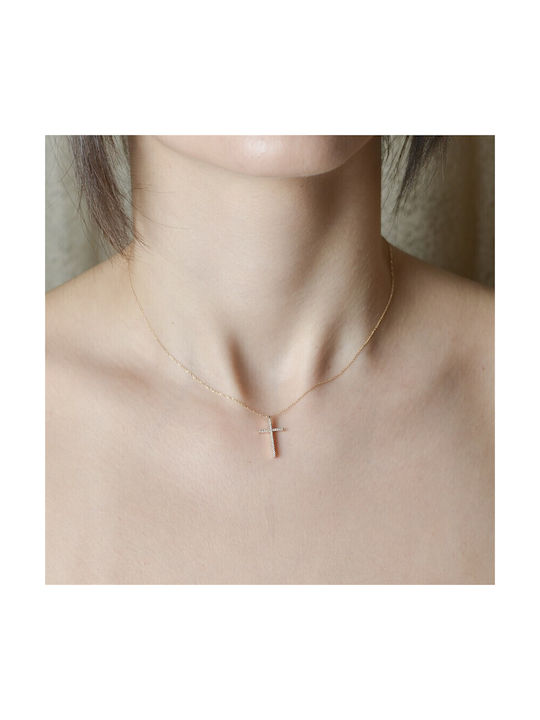 Rose Gold Plated Cross with Chain