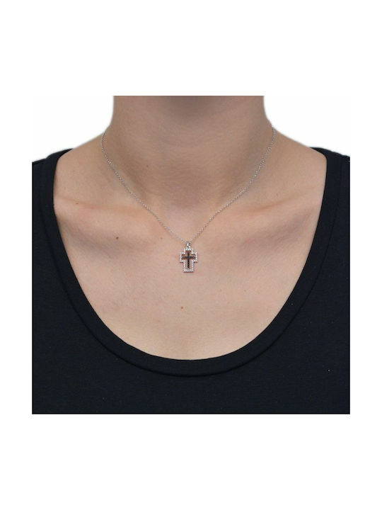 Amor Amor Cross from Silver with Chain