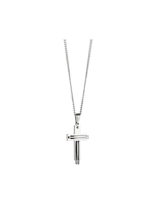 Amor Amor Cross from Steel with Chain