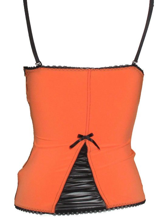 Madonna Winter Damen Pyjama-Oberteil Orange