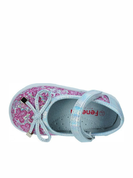 Παιδικές Μπαλαρίνες mit Bügel- und Schleifenverschluss Rosa