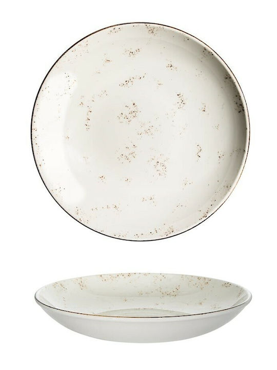 Bonna Grain Porcelain Salad Bowl White 28x28cm