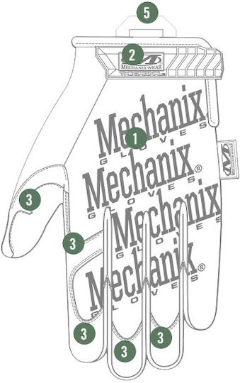 Mechanix Wear Militärhandschuhe in Gray Farbe