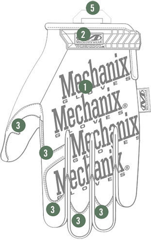 Mechanix Wear Στρατιωτικά Γάντια σε Γκρι χρώμα