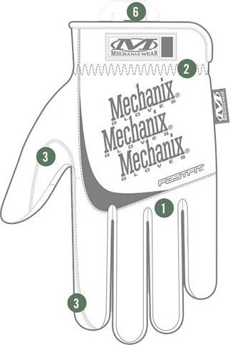 Mechanix Wear Militärhandschuhe in Gray Farbe