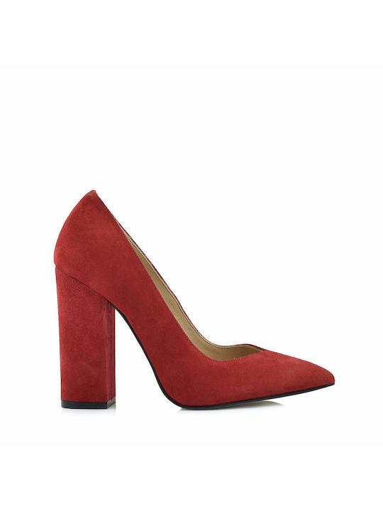 Aris Tsoubos Suede Red High Heels