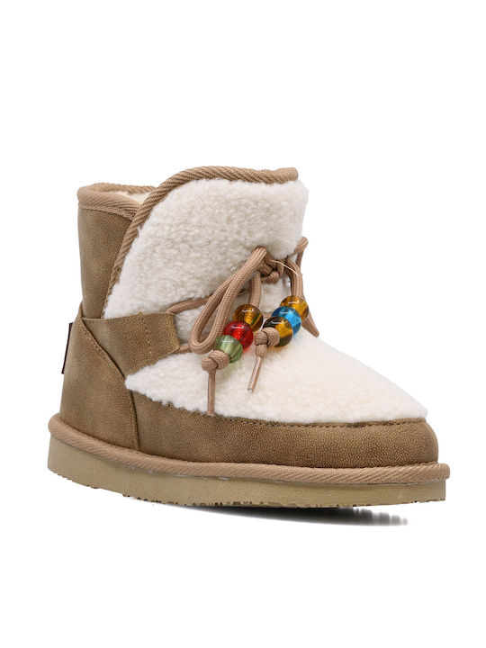 Bowers & Wilkins Kids PU Leather Boots Beige