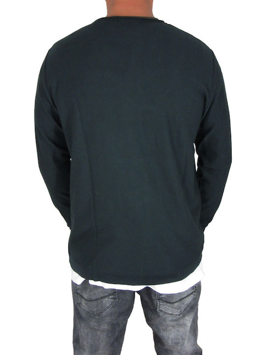 Combos Knitwear Herren Langarm-Pullover Schwarz