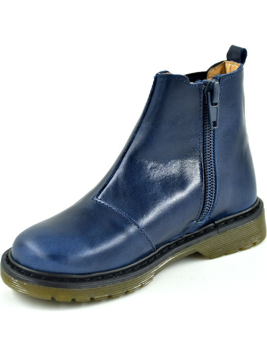 Lederne Kinderstiefeletten Blau