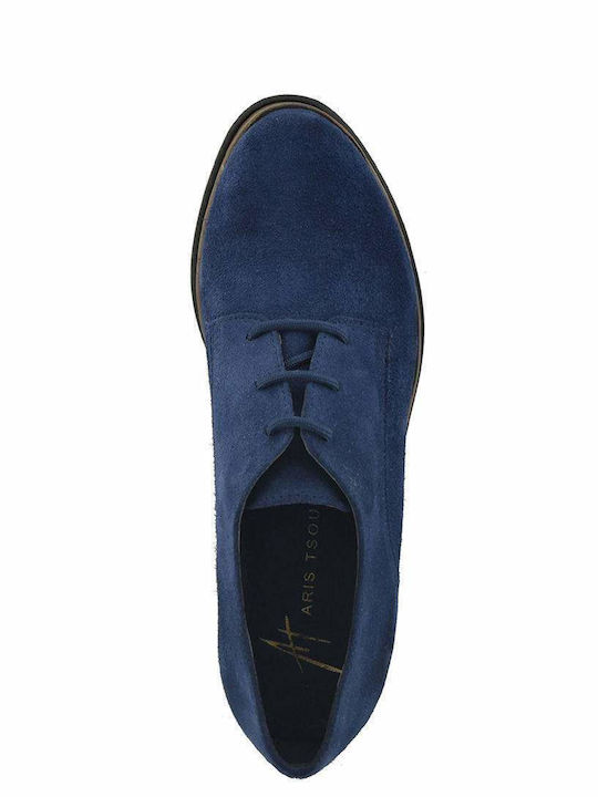 Suede Γυναικεία Oxfords σε Μπλε Χρώμα