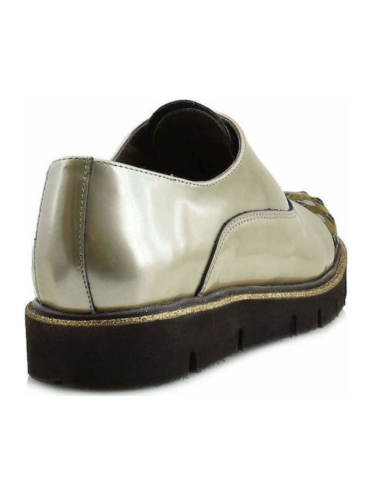 Дамски Slip-On Кожени Сиви