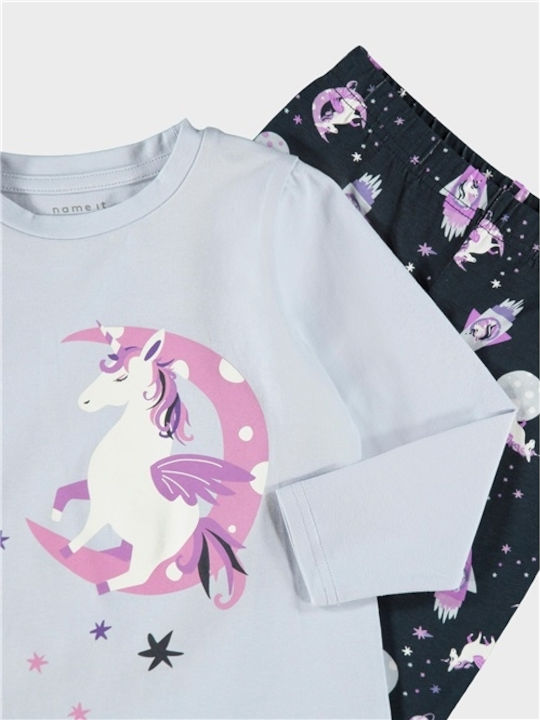 Name It Kinder Schlafanzug Winterlich Baumwoll Heather Unicorn