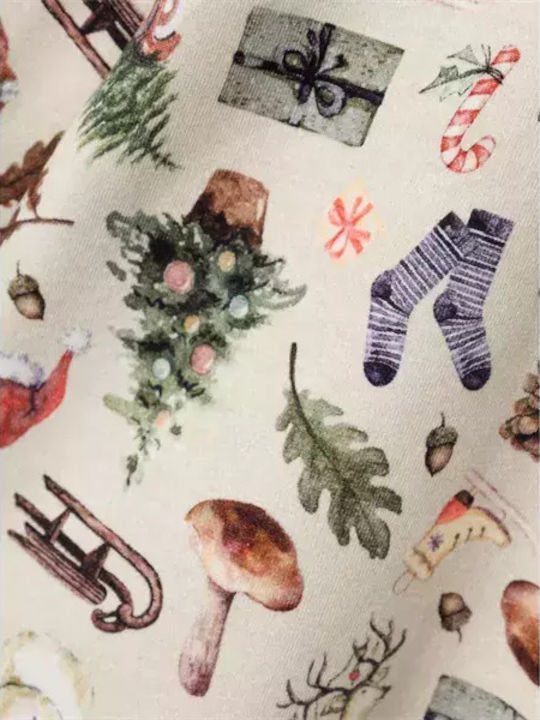 Name It Pijama pentru copii De iarnă Din bumbac Beige