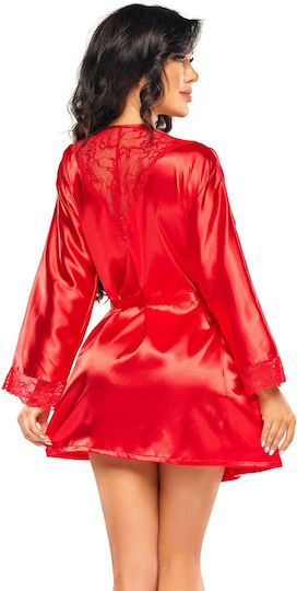 Beauty Night Sexy Set mit Robe Rot