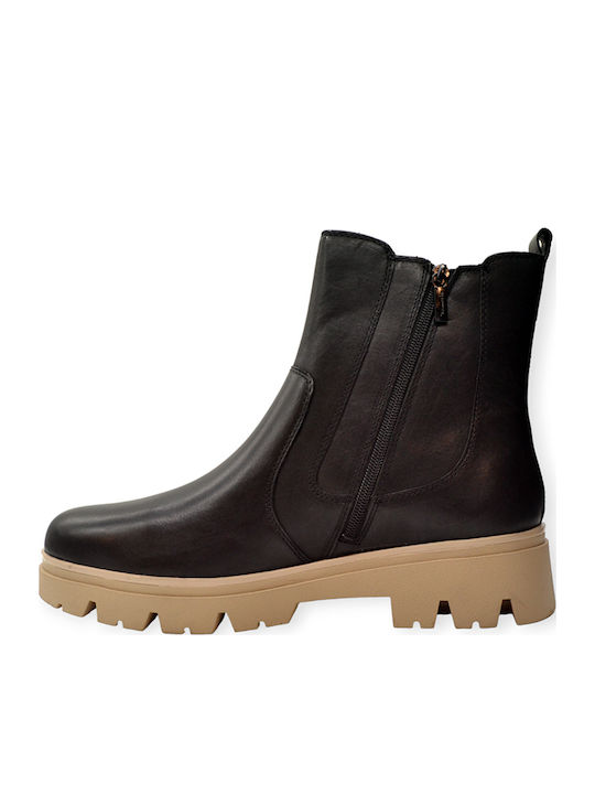 Leder Anatomische Herrenstiefel Schwarz