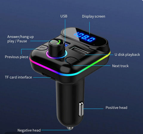 Leewello FM Transmitter Autovehicul cu Bluetooth / USB