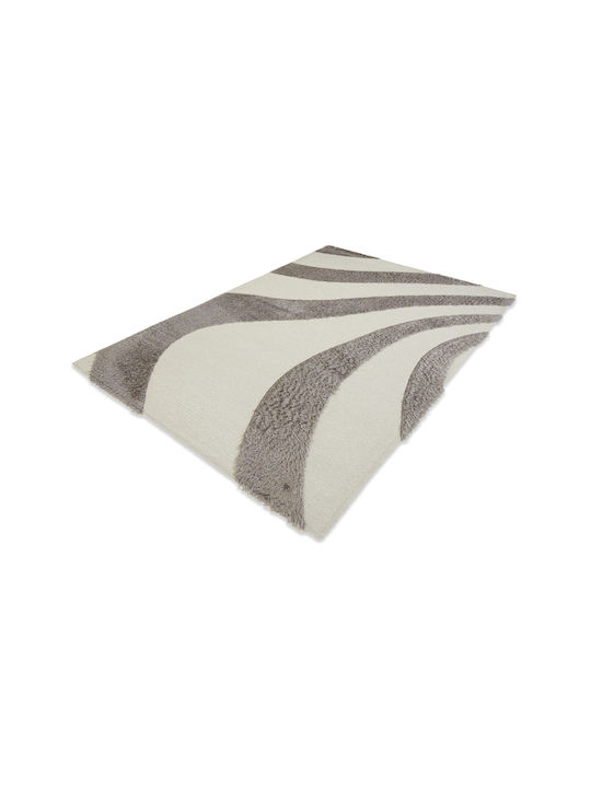 Royal Carpet Toscana Χαλί Shaggy Branco White Silver