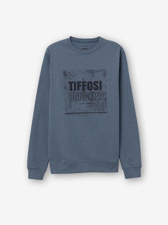 Tiffosi Men's Sweatshirt with Hood Blue indigo