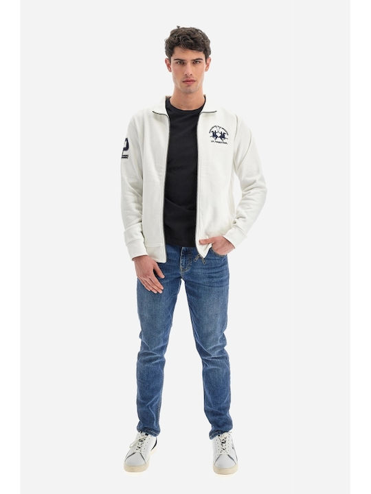 La Martina Herren Sweatshirt Jacke White