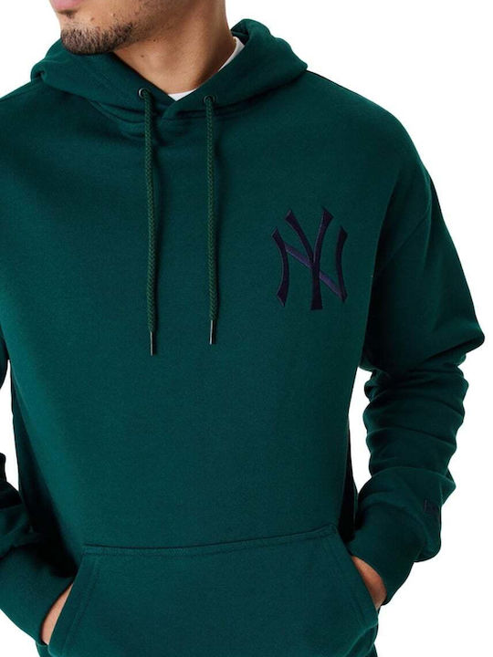 New Era York Yankees League Essential Ανδρικό Φούτερ με Κουκούλα Green