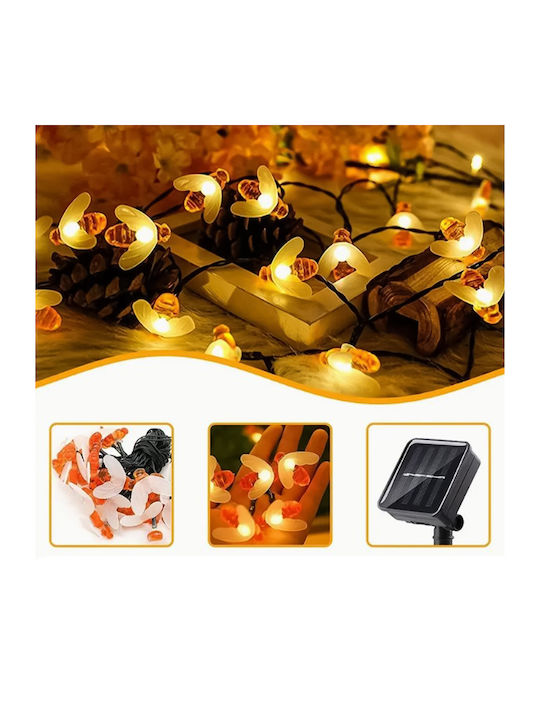 30 Christmas Lights LED Warm White Solar in String