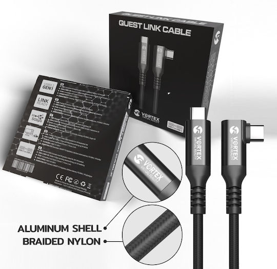 Meta Quest USB 3.2 Kabel USB Typ-C männlich Schwarz 5m