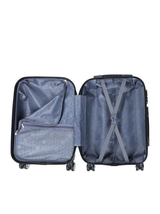 WORLDLINE Kinder Hartkoffer Kabine Zebramuster mit 4 Rädern Höhe 54cm