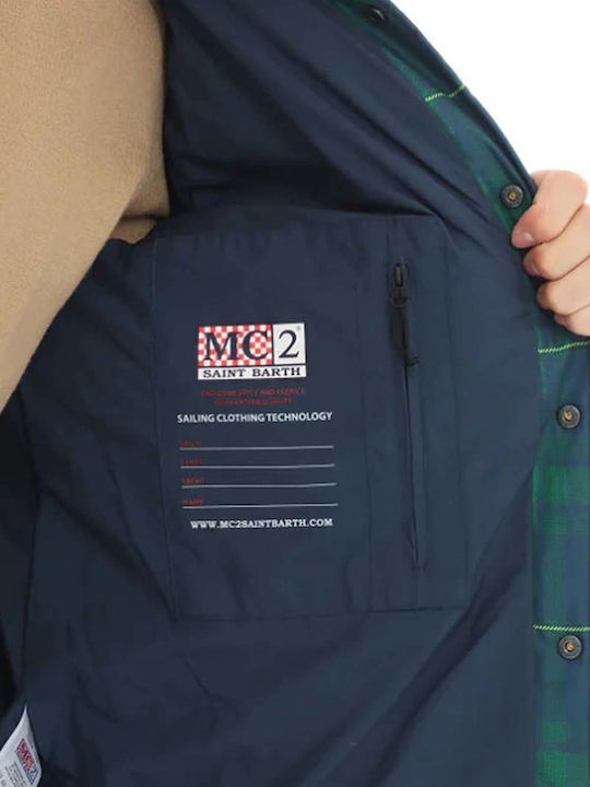 Дълъг Ръкав Overshirt Каре Зелен