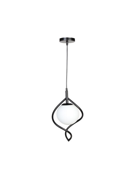Globobox Pendant Light Black with Socket E27 21x25cm
