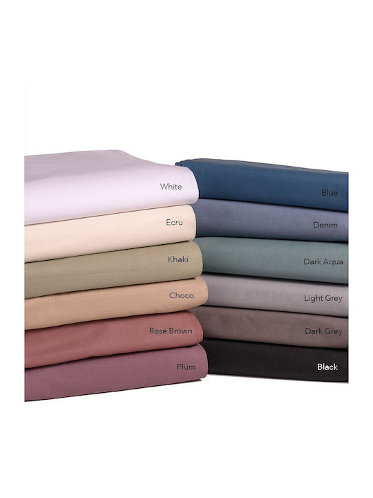 Melinen Sheet Semi Double with Elastic 120x200+32cm. Urban Line Denim