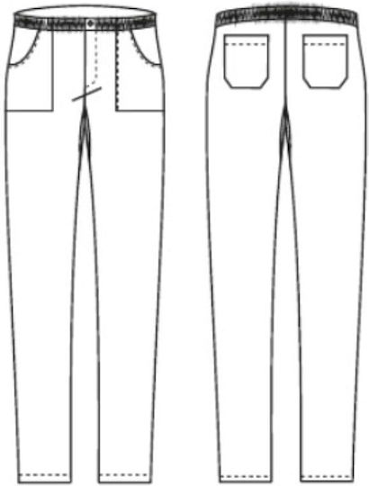 Giblor's Unisex Pantaloni medicali Alb