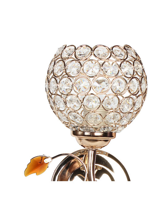 Globobox Leuchte Wand mit Fassung E27 Gold 219x14x14cm